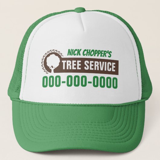 Tree Service Trucker Hat Trucker Pet (Voorkant)