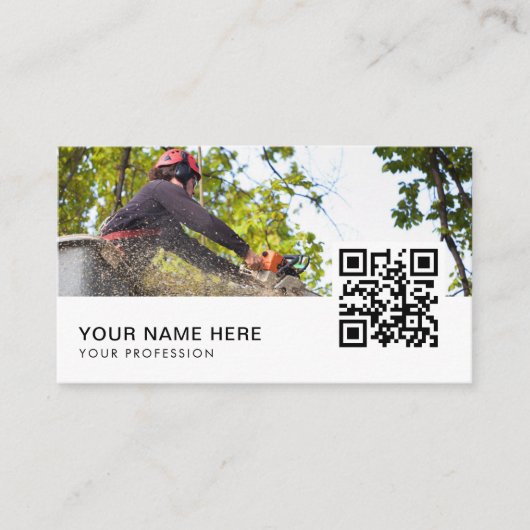 tree service visitekaartjes QR Code (Voorkant)