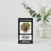*~* Tree Services Lumber Jack Man QR Tree Trunk Visitekaartje (Staand voorkant)