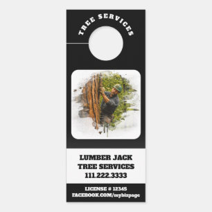 *~* Tree Services Man QR Lumber Jack Door
