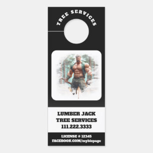 *~* Tree Services QR Lumber Jack Door