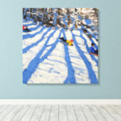Tree shadows Morzine Canvas Afdruk (Insitu (Houten vloer))