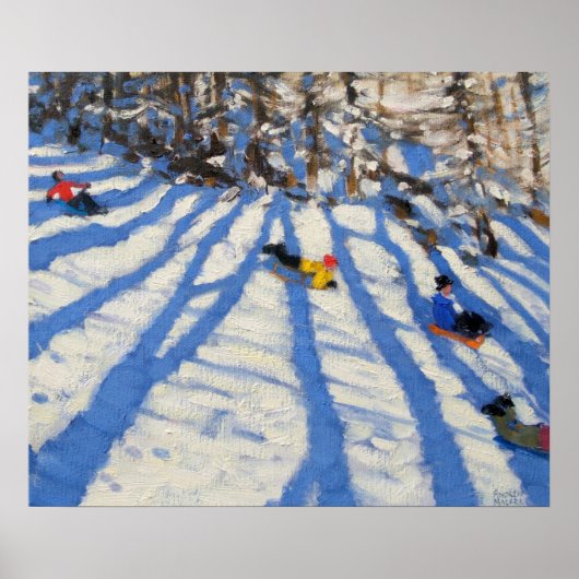 Tree shadows Morzine Poster (Voorkant)