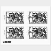 Tree Shield zandloper Rechthoekige Sticker (Vel)