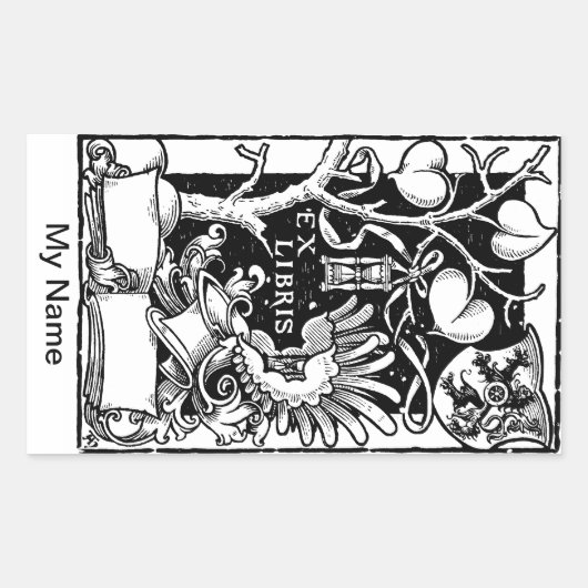 Tree Shield zandloper Rechthoekige Sticker (Voorkant)