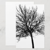 Tree Silhouette Briefpapier (Voorkant / Achterkant)
