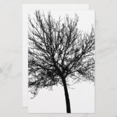 Tree Silhouette Briefpapier (Voorkant / Achterkant)