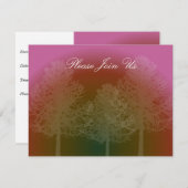 Tree Silhouette Event Invitation Kaart (Voorkant / Achterkant)