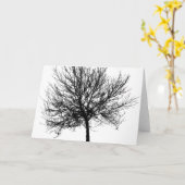 Tree Silhouette Kaart (Gele Bloem)