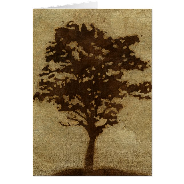 Tree Silhouette on Bronze Background (Voorkant)