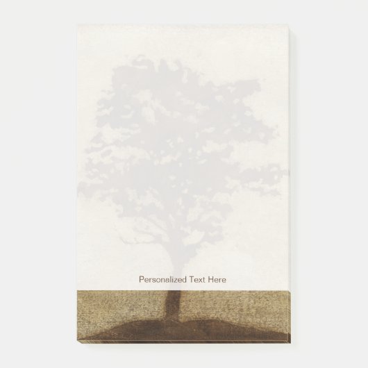 Tree Silhouette on Bronze Background Post-it® Notes (Voorkant)