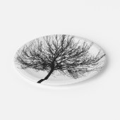 Tree Silhouette Papieren Bordje (Gekanteld)