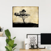 Tree Silhouette Photo Art Poster (Thuiskantoor)