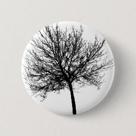 Tree Silhouette Ronde Button 5,7 Cm