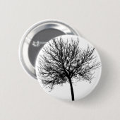 Tree Silhouette Ronde Button 5,7 Cm (Voorkant /achterkant)
