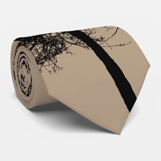 Tree Silhouette Stropdas (Opgerold)