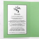 Tree Silhouette Wedding Suite Drieluik Uitnodiging (Binnenzijde eerst)