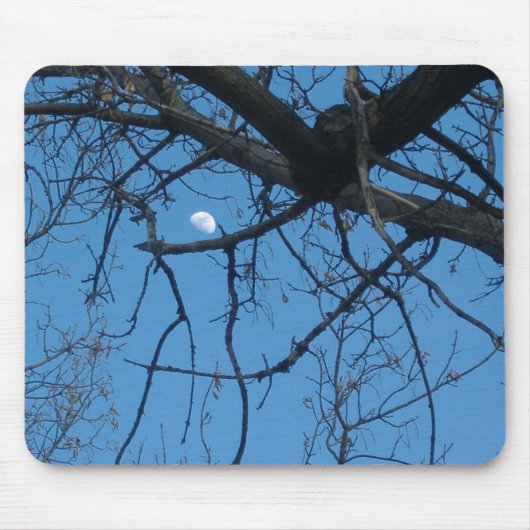 Tree Sky Moon Mouse Pad Muismat (Voorkant)