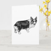 Tree-Spark Corgi Charm Kaart (Gele Bloem)