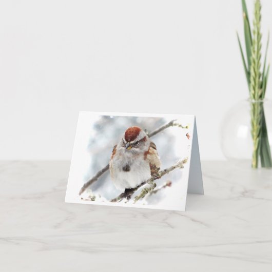 Tree Sparrow dank je Bedankkaart (Voorkant)