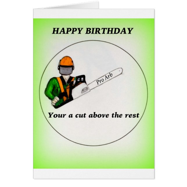 Tree Surgeon Arborist at work present Chainsaw (Devant)