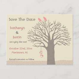 Tree Tortelduifjes Sla het Briefkaart Datum op