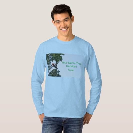 Tree Trimming Adverteren Business T-shirt (Voorkant volledig)