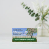 Tree Trimming Landscaping Service Business Card Visitekaartje (Staand voorkant)