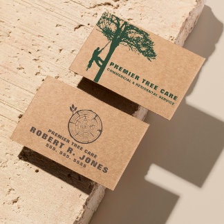 Tree Trimming Service Professional Arborist Logo Visitekaartje