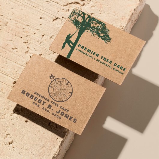 Tree Trimming Service Professional Arborist Logo Visitekaartje