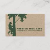 Tree Trimming Service Professioneel Zakelijk Logo Visitekaartje (Voorkant)
