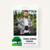 Tree Trimming Services Oak Tree Logo | Photo Badge (Voorkant)