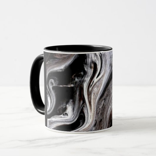 "TREE TRUNK" 11 oz. BLACK RINGER COFFEE MOK (Voorkant links)