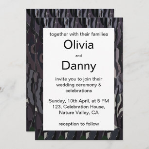 Tree Trunk Achtergrond Natuur Bruiloft Kaart