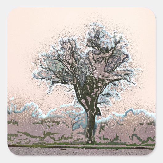 TREE VIERKANTE STICKER (Voorkant)