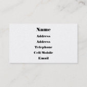 TREE VISITEKAARTJE (Achterkant)