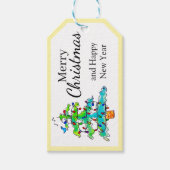 Tree With Lights Cadeaulabel (Voorkant)