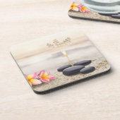 Tree Women Silhouette Zen Stones Bier Onderzetter (Linkerzijde)