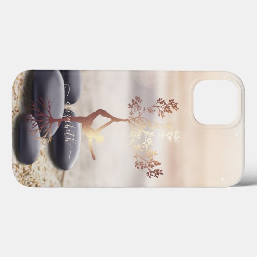 Tree Women Silhouette Zen Stones Case-Mate iPhone Case (Achterkant (horizontaal))