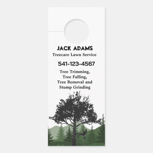 Treecare Lawn Service Door Hanger (Voorkant)