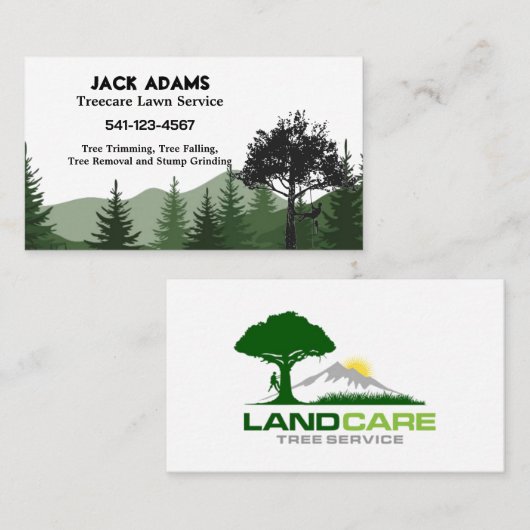 Treecare Lawn Service Visitekaartjes (Voorkant / Achterkant)
