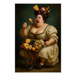 "Treed licht, eet zwaar" surrealistisch kunstwerk Perfect Poster