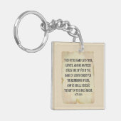 Treedt Sleutelhanger 2:38 voor apostolische bijbel (Voorkant Links)