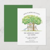 Treehouse Cute Family Moving Announge Aankondiging (Voorkant / Achterkant)