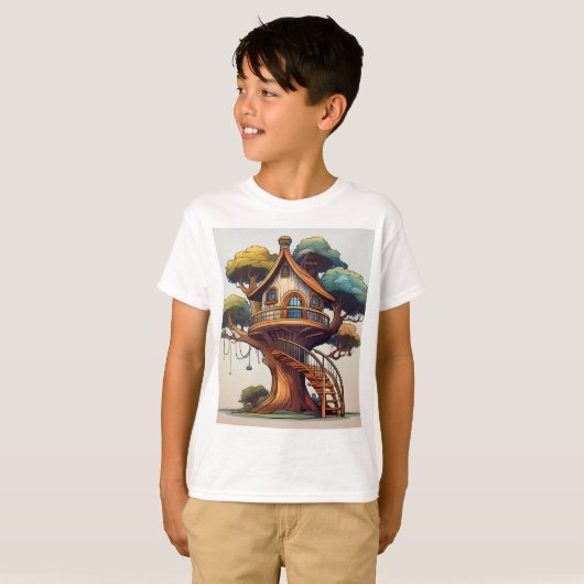 Treehouse Dreams Design T-Shirt inspiré de l'avent (Devant entier)