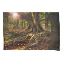 Treehouse Fantasy Forest pillowcase