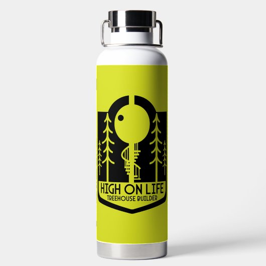 Treehouse jongen terug naar school waterfles (Achterkant)