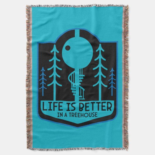 Treehouses terug naar school deken (Voorkant Verticaal)