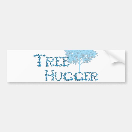 TreeHugger met boom Bumpersticker (Voorkant)