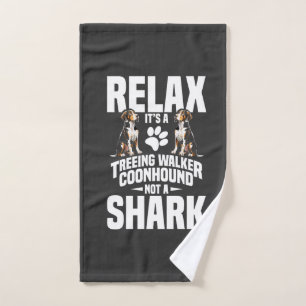 Treeing Walker Coonhound-bezitter Puppy Ontspan He Handdoek